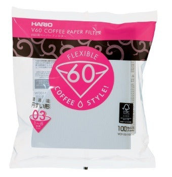 Hario V60 Filter Papers - 100 Pack